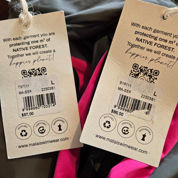 NWT MALAI SERENITY GREEN Callen Bikini - Picture 5 of 6